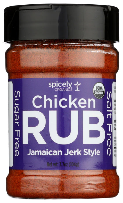 SPICELY ORGANICS: Jamaican Jerk Style Chicken Rub, 3.7 oz