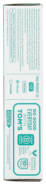 TOMS OF MAINE: Activated Charcoal Toothpaste Peppermint, 4 oz