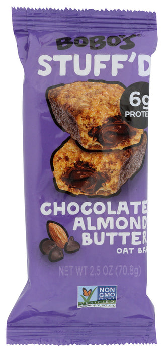 BOBOS OAT BARS: Bars Stuff'd Chocolate Almond Butter Filled, 2.5 oz