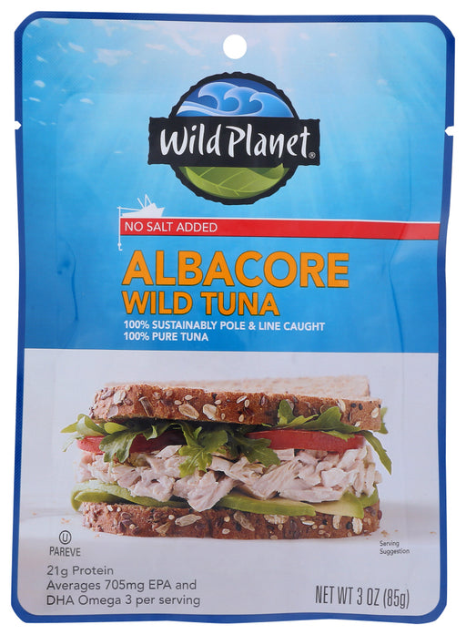 We do not add water, broths, or fillers to our albacore tuna “ so there is nothing to drain. You'll taste the delicious Wild Planet difference in just one bite. Wild Planet tuna is sustainably 100% pole & line caught. No nets are ever used. Our wild albacore tuna is cooked only once to retain its natural juices, nutrients and pristine flavor. 