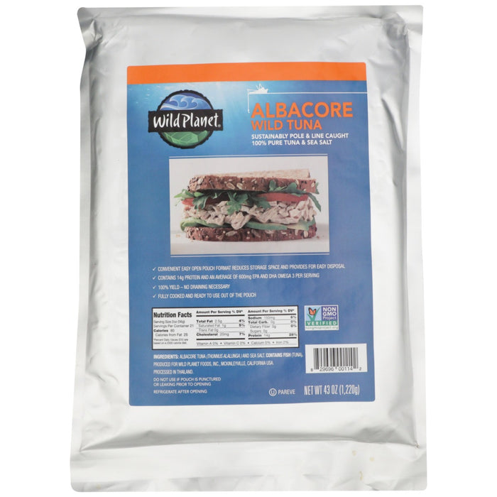 Our albacore tuna are hand-cut. Contains only tuna seasoned with a touch of sea salt and no added water or oil so there is nothing to drain. The natural juices enhance the flavor allowing you to experience the delicious, clean taste of pristine tuna.