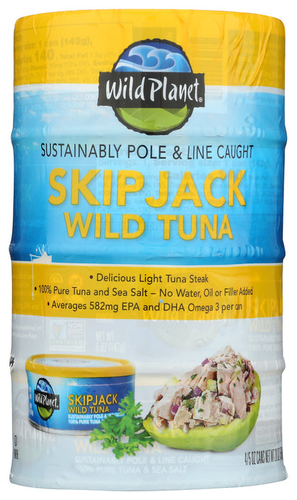 WILD PLANET: Skipjack Wild Tuna 4 Count, 20 oz