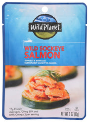 They are cooked just once to retain their natural juices and nutritional potency. Deep red in color and full of flavor, our sockeye delivers exceptional taste and texture that is convenient and perfect for on-the-go eating. Our single-serve pouch features hand-packed, skinless and boneless sockeye salmon fillets with a touch of sea salt.