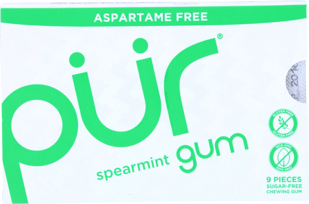 PUR: Spearmint Gum, 9 pc
