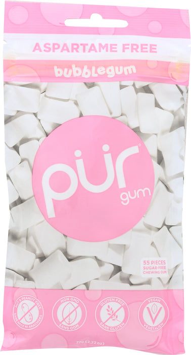 PURE MINTS GUM: Gum Bubblegum Bag, 77 gm