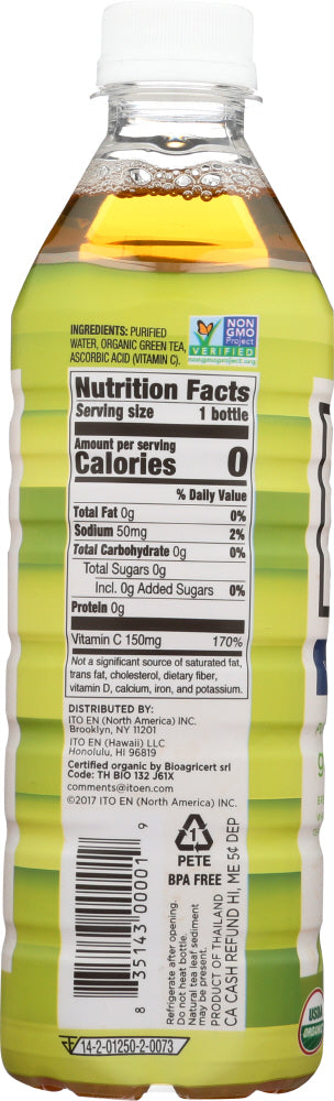 TEAS' TEA: Organic Pure Green Tea Unsweetened, 16.9 oz