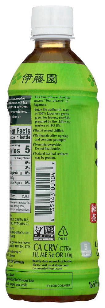 ITO EN: Oi Ocha Unsweetened Green Tea, 16.9 oz