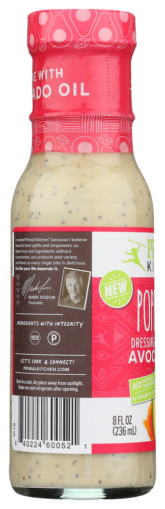 PRIMAL KITCHEN: Poppyseed Dressing and Marinade, 8 fo