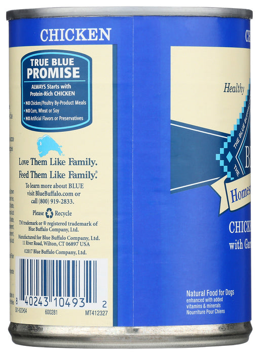 BLUE BUFFALO: Homestyle Recipe Adult Dog Food Chicken Dinner with Garden Vegetables, 12.50 oz