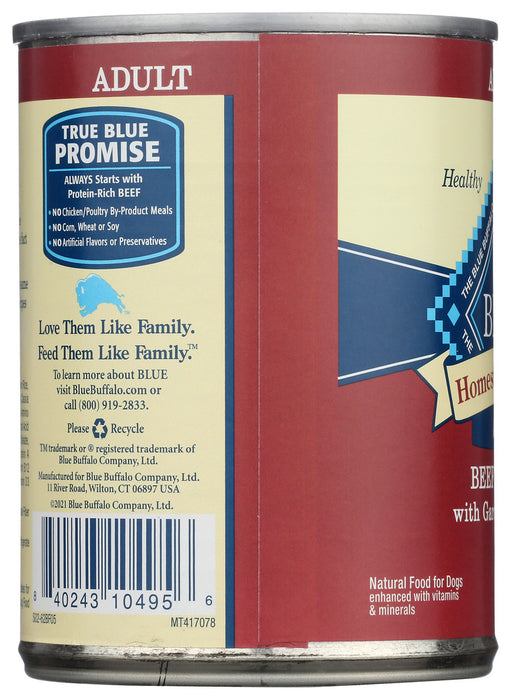 BLUE BUFFALO: Homestyle Recipe Adult Dog Food Beef Dinner with Garden Vegetables, 12.5 oz