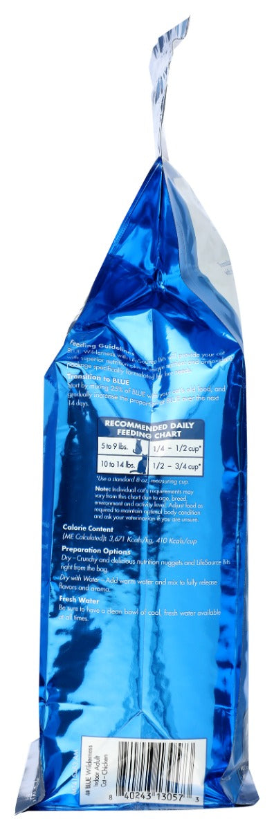 BLUE BUFFALO: Wilderness Adult Indoor Cat Food Chicken Recipe, 4 lb