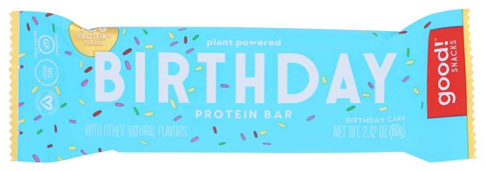 GOOD SNACKS: Birthday Cake Protein Bar, 2.12 oz