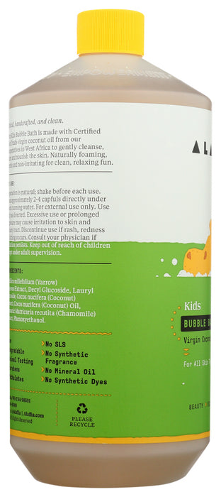 ALAFFIA: Kids Bubble Bath Coconut Chamomile, 32 fo