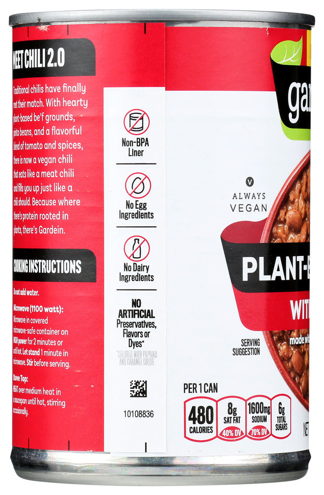 GARDEIN: Chili Plant Based With Beans, 15 oz - No Brand For Less