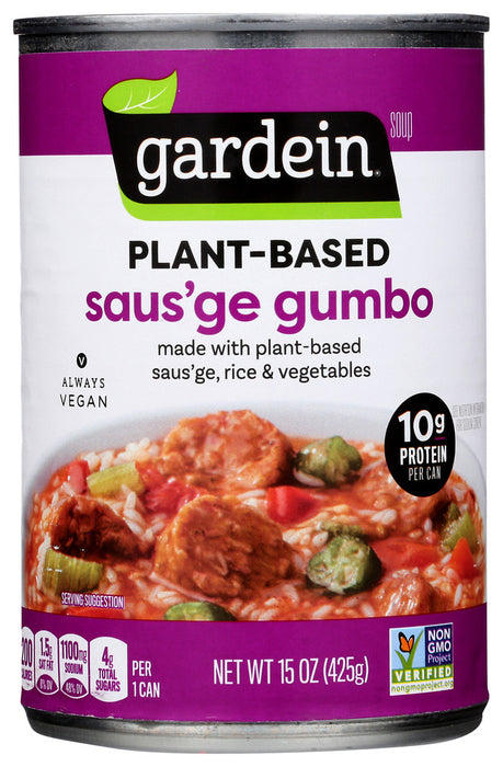 GARDEIN: Soup Sausage Gumbo, 15 oz
