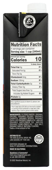 IMAGINE: Vegetarian Low Sodium No Chicken Broth, 32 oz