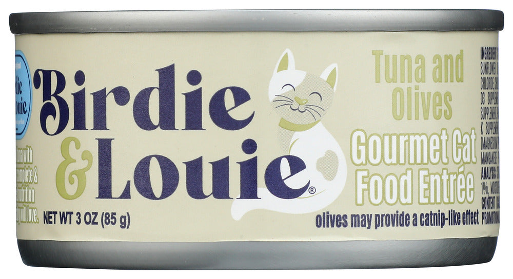 BIRDIE & LOUIE: Tuna and Olives Wet Cat Food Gourmet Entrees, 3 oz