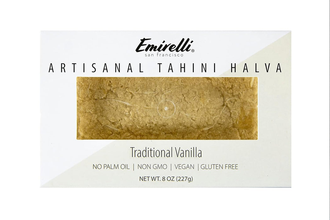 EMIRELLI: Artisanal Tahini Halva Traditional Vanilla, 8 oz