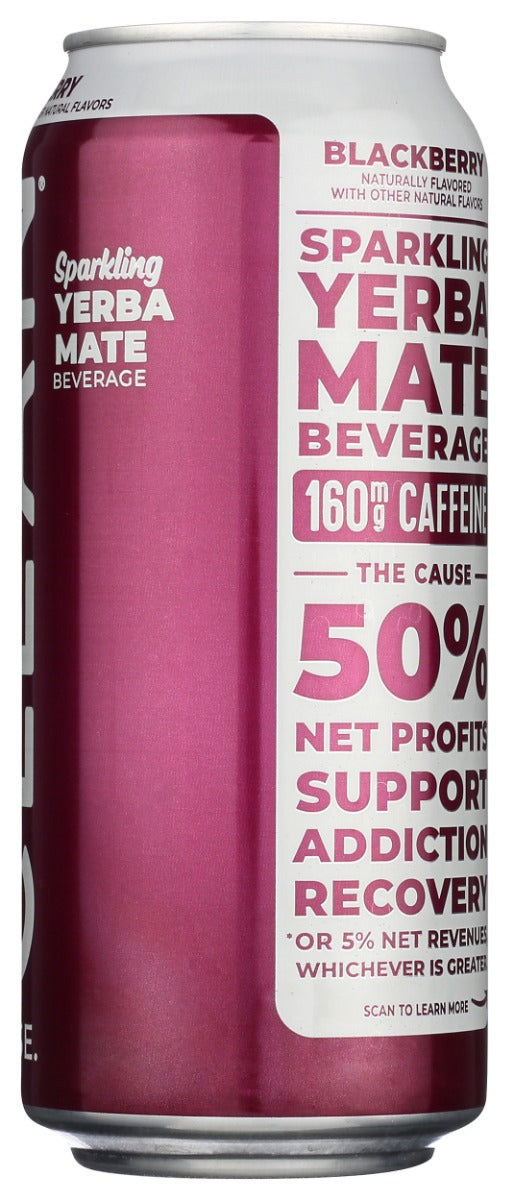 CLEAN CAUSE: Blackberry Sparkling Yerba Mate Tea, 16 fo