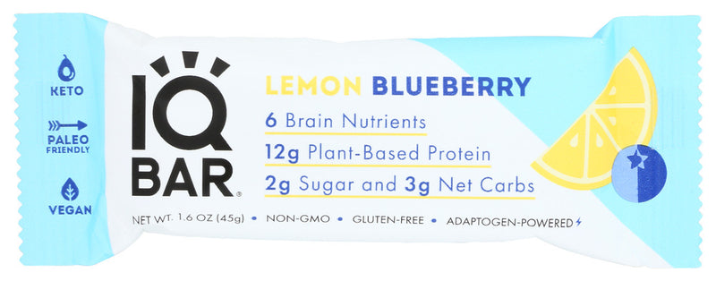 IQ BAR: Lemon Blueberry Bar, 1.6 oz