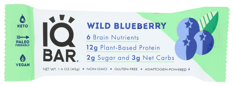 IQ BAR: Wild Blueberry Bar, 1.6 oz