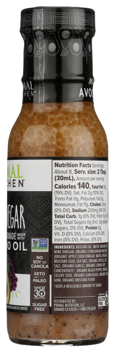PRIMAL KITCHEN: Dressing Oil & Vinegar, 8 oz