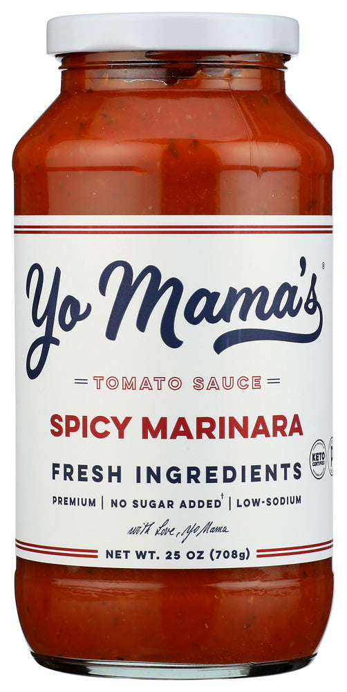 YO MAMAS FOODS: Sauce Spicy Marinara, 25 oz