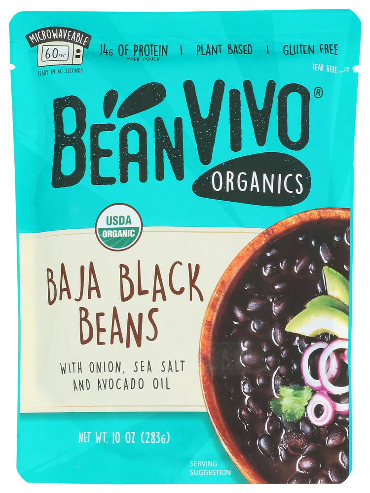 BEANVIVO: Baja Black Beans Organic, 10 oz