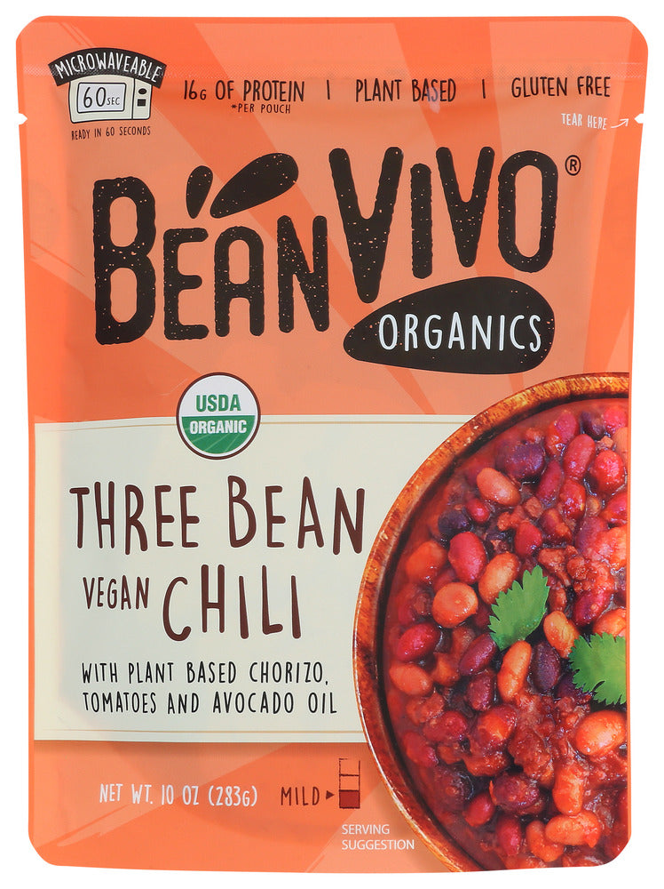 BEANVIVO: Three Bean Vegan Chili, 10 oz