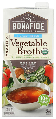 BONAFIDE: Broth Vegetable Nsa Og, 32 fo