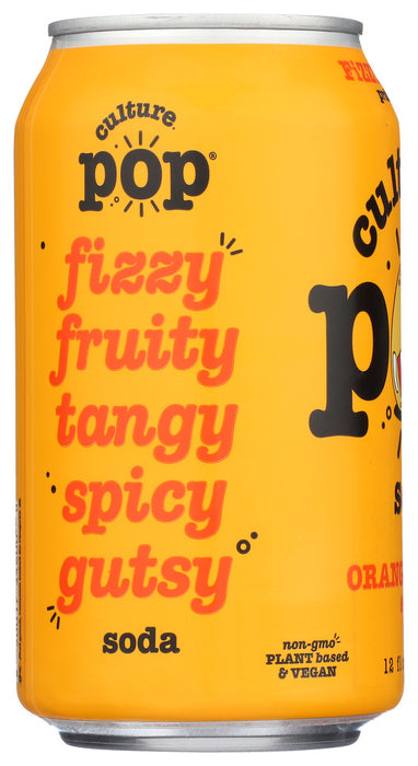 CULTURE POP: Orange Mango Chili & Lime Probiotic Soda, 12 fo