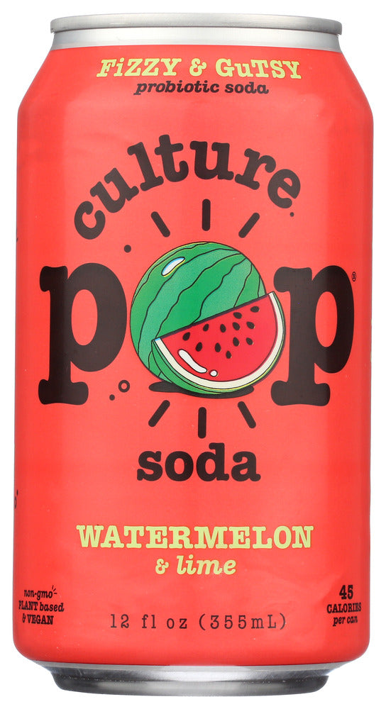 CULTURE POP: Watermelon Lime & Rosemary Probiotic Soda, 12 fo - No Brand For Less