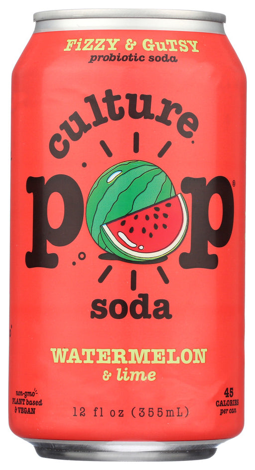 CULTURE POP: Watermelon Lime & Rosemary Probiotic Soda, 12 fo - No Brand For Less