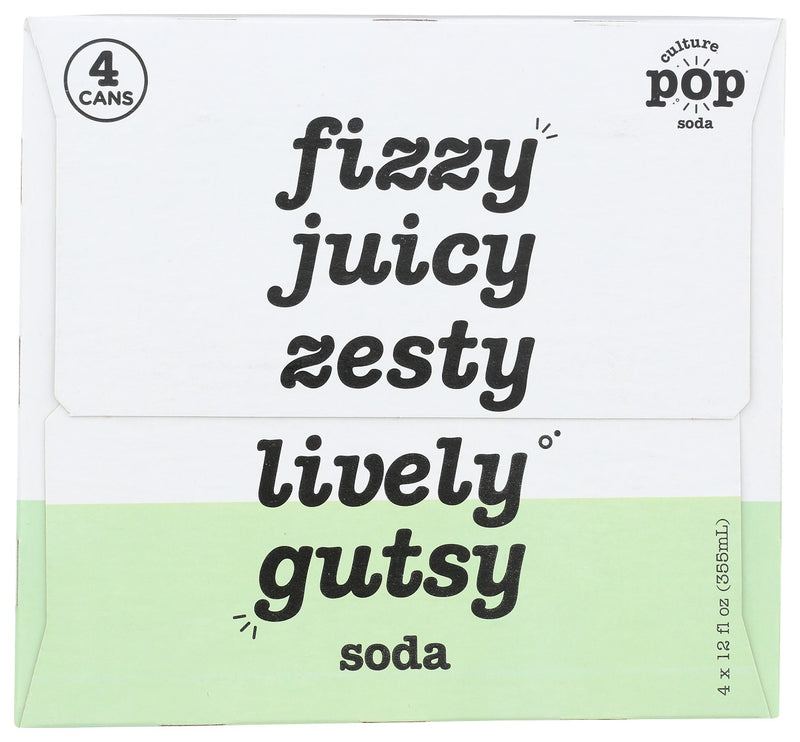 CULTURE POP: Soda Probiotic Watermelon 4Pk, 48 fo