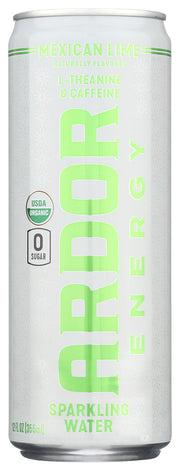 ARDOR ORGANIC: Mexican Lime Sparkling Water, 12 fo