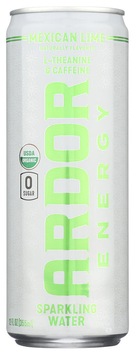 ARDOR ORGANIC: Mexican Lime Sparkling Water, 12 fo