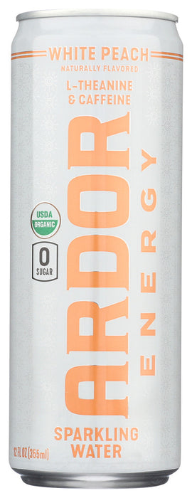 ARDOR ORGANIC INC: Water Sprkl White Peach, 12 fo