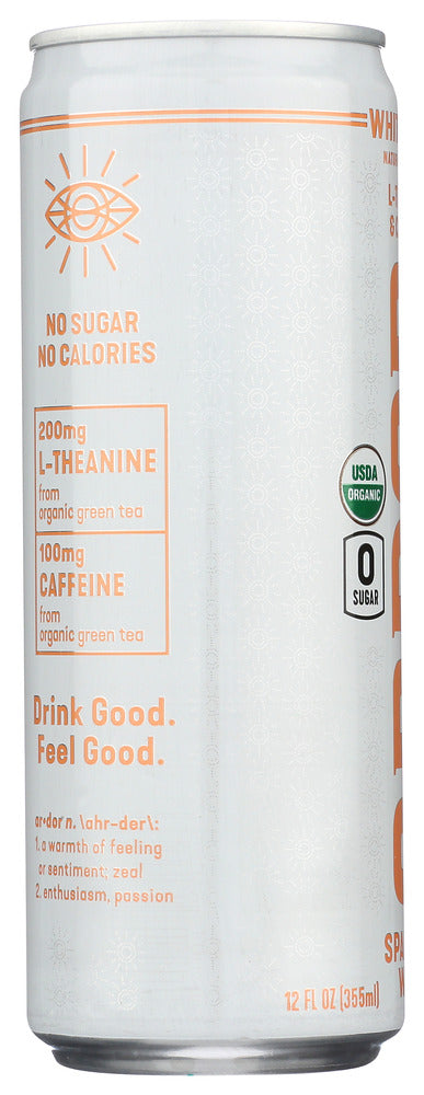 ARDOR ORGANIC INC: Water Sprkl White Peach, 12 fo