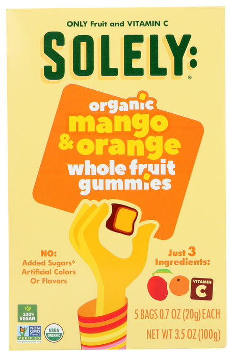 SOLELY: Fruit Gummies Mango Orng, 3.5 oz
