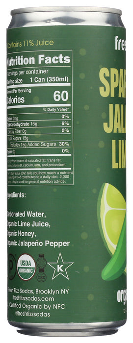 FRESH FIZZ: Sparkling Jalapeno Limeade, 12 fo