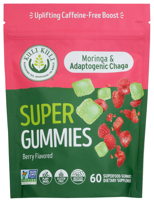 KULI KULI MO: Moringa and Chaga Mushroom Super Gummies Berry Flavor, 60 pc
