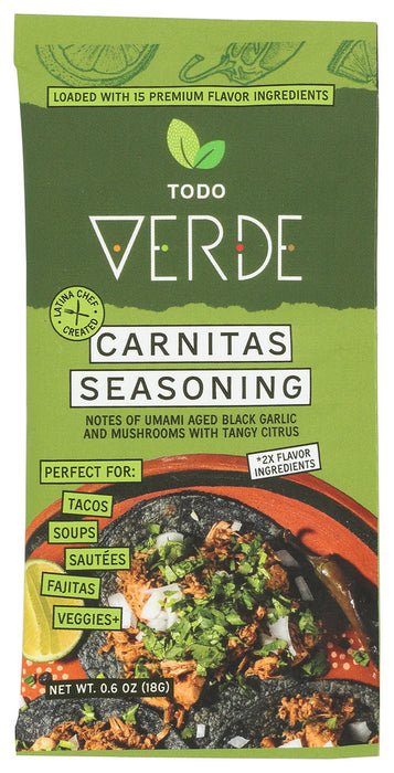 TODO VERDE: Carnitas Seasoning, 0.6 oz