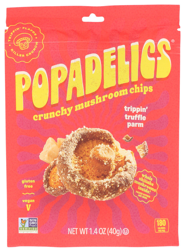 POPADELICS: Trippin Truffle Parm Mushroom Chips, 1.4 oz