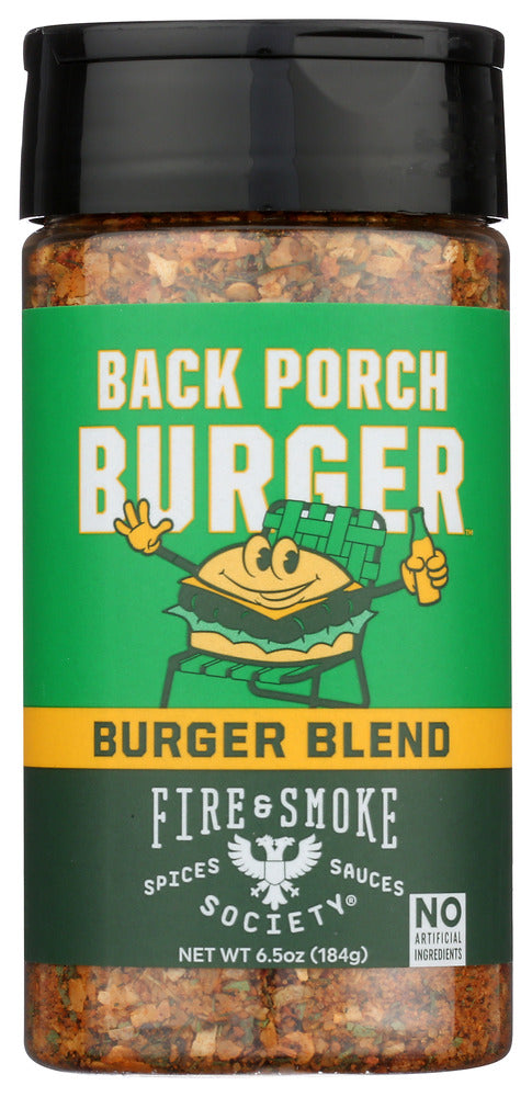 FIRE AND SMOKE: Rub Back Porch Burger, 5 OZ - No Brand For Less