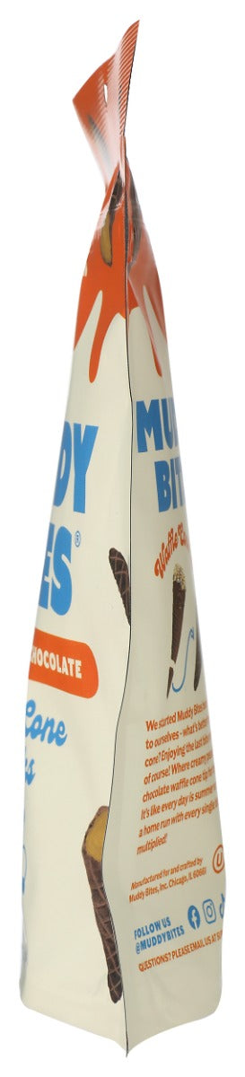 MUDDY BITES: Peanut Butter Chocolate Waffle Cone Snacks, 2.33 oz
