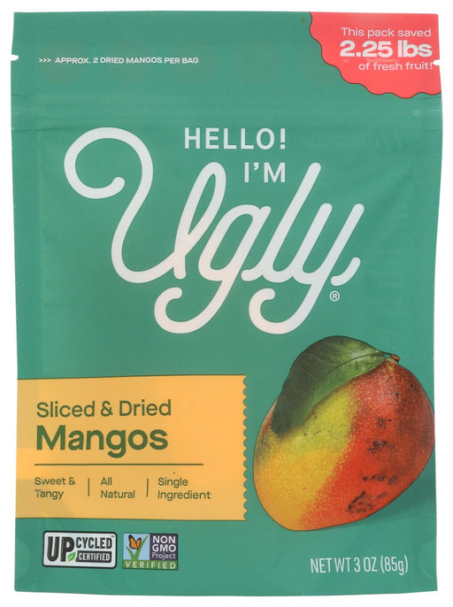 HELLO IM UGLY: Dried Sliced Mangos, 3 oz