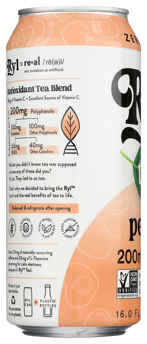 THE RYL CO: Tea Black Peach Rtd, 16 FO