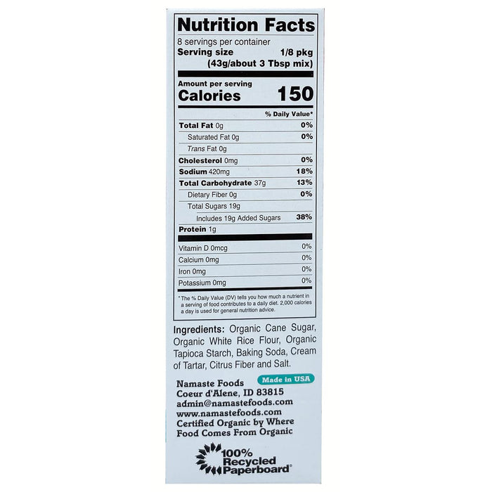 NAMASTE FOODS: Organic Yellow Cake Mix, 12 oz