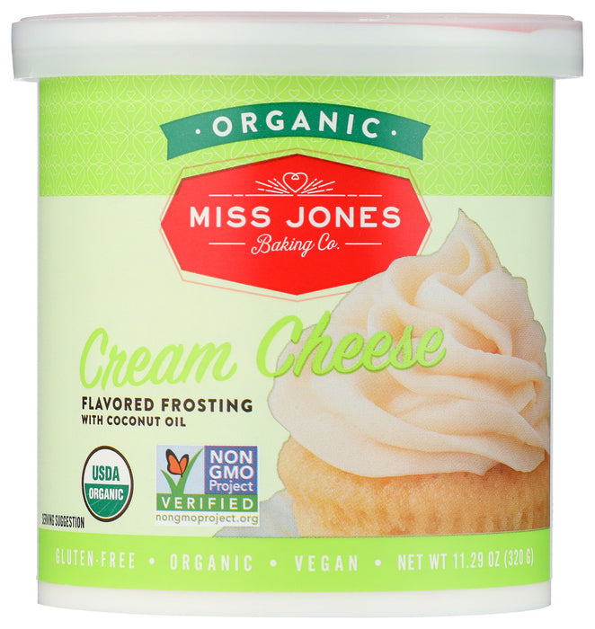 MISS JONES BAKING CO: Frosting Cream Cheese Organic, 11.29 oz