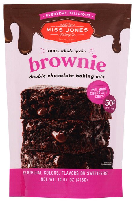 MISS JONES BAKING CO: Brownie Double Chocolate Baking Mix, 14.67 oz